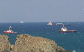 DEZASTRU în Marea Neagră! O navă care se îndrepta spre Tuzla s-a RUPT ÎN DOUĂ. Jumătate s-a SCUFUNDAT! (VIDEO)