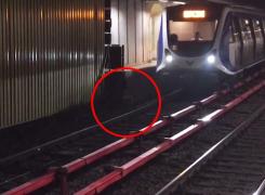 Operațiune de salvare în subteran, după ce un câine și-a făcut culcuș pe șinele de metrou - VIDEO