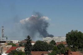 Incendiu de proporţii la Arad. Fumul gros poate fi văzut de la 10 km depărtare!