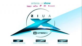 Marea premieră „X Factor", marcată prin trei mari concerte, pe 10 septembrie, Ziua X aduce Antena Live Show în mijlocul oamenilor