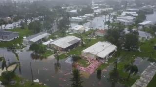 Imagini terifiante filmate cu drona într-un oraș din Florida, răvășit de Uraganul Irma