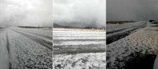 Imagini apocaliptice la Rânca, după vijelia groaznică. Drumurile au fost acoperite de gheață, după căderile de grindină (VIDEO)