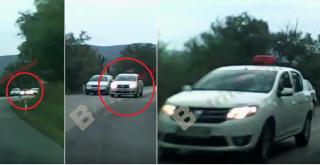 Depăşire HALUCINANTĂ cu maşina ŞCOALĂ. Accident TERIBIL evitat de reflexul fantastic al unui şofer (VIDEO)