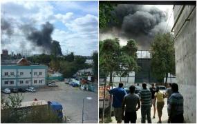 INCENDIU DEVASTATOR în Capitală, la Faur Poarta 4. Arde un depozit de băuturi alcoolice! Există PERICOL DE EXPLOZIE (FOTO + VIDEO)