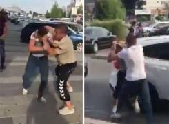 Scandal cu PUMNI şi PICIOARE în trafic după ce un şofer a parcat ca un 'boss' - VIDEO