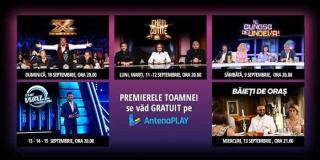 Marile premiere ale toamnei se văd GRATUIT pe AntenaPlay