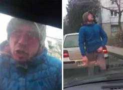 Un şofer din Bacău s-a dezbrăcat în trafic după ce o tânără i-a lovit maşina (Video)