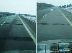 Gropi pe Autostrada Soarelui. Şoferii se plâng că îşi distrug maşinile pe A2 (Video)