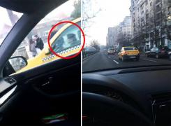 Un taximetrist din Bucureşti şi-a lăsat copilul de 5 ani să conducă maşina pe un bulevard aglomerat (Video)