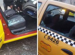 Zeci de taxiuri au fost vandalizate în Bucureşti. Taximetriştii îi acuză pe şoferii Uber (Foto)