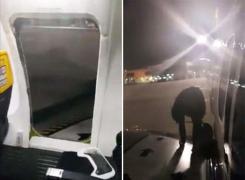 Un pasager al unui avion RyanAir a ieșit pe ușa de urgență și a sărit de pe aripă pe un aeroport din Spania (Video)