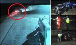 Fetiţă găsită moartă pe DN 10, în Buzău, lângă un Audi răsturnat! Şoferul bolidului a fugit. Accidentul, suprins de camerele de supraveghere (Imagini dramatice)