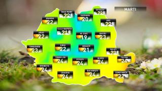 Prognoza meteo pentru marţi, 2 octombrie 2018