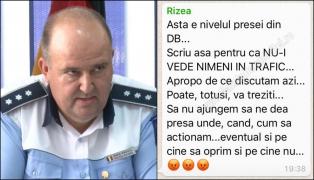 Şeful Poliţiei Rutiere Dâmboviţa îşi îndeamnă subalternii să hăituiască jurnaliştii: "Nu-i vede nimeni în trafic...Poate, totuși, vă treziți"