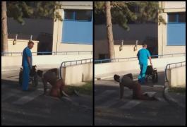Prima reacție a Spitalului de urgență Călărași, după ce un pacient a fost externat tărându-se în genunchi (Video)
