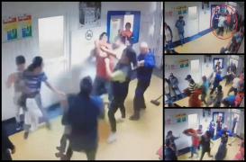 Imagini șocante la UPU Buzău! Bărbați și femei se bat pe holurile spitalului, pacienții fiind evacuați după ce mama unui copil a golit un spray lacrimogen (Video)