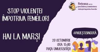 Marş împotriva violenţei domestice, în Bucureşti: "Nu eşti singură!"