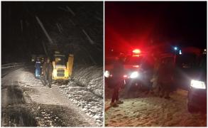 Autocar cu 46 de copii cu vârste între 5 și 8 ani, blocat în staţiunea Păltiniş din cauza zăpezii (Video)