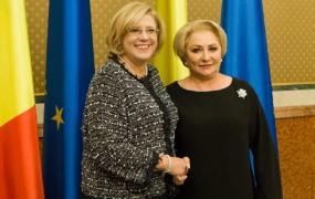 Premierul Viorica Dăncilă şi comisarul european Corina Creţu, la Palatul Victoria