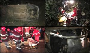 Accident groaznic la Fundu Văii, în Vaslui. Doi familii spulberate, după ce şoferul rupt de beat s-a prăbuşit cu maşina într-o râpă