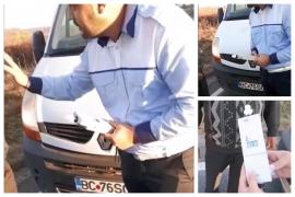 Microbuz condus haotic pe şosea, apeluri la 112. Şoferul era mort de beat (Video)