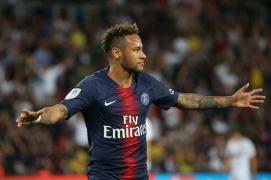 Atacantul brazilian Neymar, pe teren