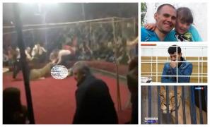 Tată priveşte îngrozit cum leoaica de la circ o prinde pe fetiţa sa de 4 ani şi o trage în arenă (Video)