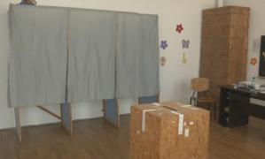 Urnă din secția de vot dintr-un sat din Giurgiu