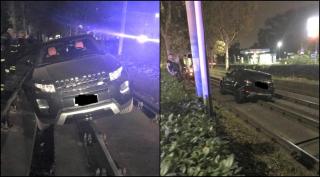 O şoferiță româncă a condus în Italia pe contrasens şi a rămas înţepenită cu SUV-ul pe șinele tramvaiului