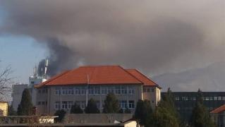 Garda Sebeș intervine cu o autospecială de stingere cu apă și spumă