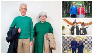 Cuplul e casatorit de aproape 40 de ani si poarta haine asortate