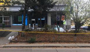 Butelie detonată în faţa unei bănci din Bolintin Vale