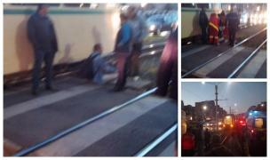 Cu ochii în telefon și căștile în urechi, un tânăr e lovit de 2 tramvaie, la Arad