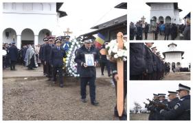 Lacrimi de durere şi tristeţe fără margini la înmormântarea Irinei, mămica jandarmeriţă ucisă pe trecere, la Suceava (Video)