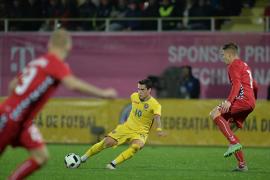 Fază din meciul România - Lituania