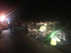 Mașina arsă în care a murit șoferul