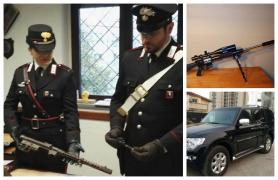 Alertă la Romagna, român prins cu o puşcă cu lunetă şi amortizor în maşină, plus un întreg arsenal în portbagaj