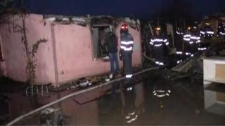 Casa din Cernica distrusă de incendiu