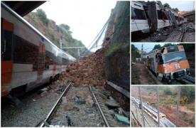 Un tren cu 150 de pasageri a deraiat în Spania. Un mal de pământ s-a prăbușit peste vagoane, un mort și 44 de răniți (Video)