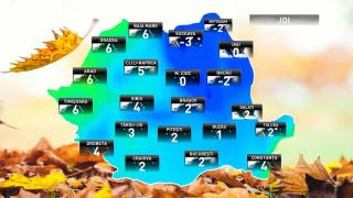 Prognoza meteo pentru joi, 22 noiembrie 2018