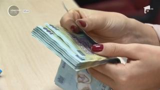 Bani româneşti număraţi la bancă