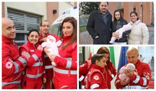 Părinţii micuţei Giada şi salvatorii ei, cinci îngeri