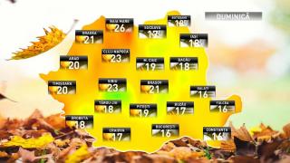 Prognoza meteo pentru duminică, 4 noiembrie 2018