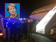 Avionul cancelarului german Angela Merkel