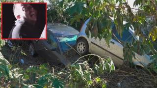 Tatăl familiei plânge la locul tragediei