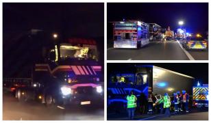 Un şofer de TIR a condus 21 de km cu viteză, pe contrasens, pe autostradă, în Germania