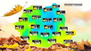 Prognoza meteo pentru joi, 8 noiembrie 2018