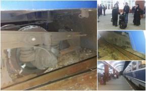 Tren de călători București - Craiova, deraiat la Roșiori. Oamenii au fost dați jos și sfătuiți să găsească alt transport (Foto)