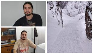 Cristian a urcat pe munte alături de un prieten