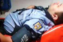 Polițist în stare critică dus de urgență la spital, cu lovituri grave la cap, în stare de inconștiență, la Timiș